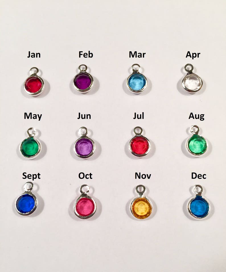Birthstone Gift to Daughter Simple Bracelet Gift to Friend Gift to Mother Initial Charm Bracelet Granddaughter Gift to Syster Niece