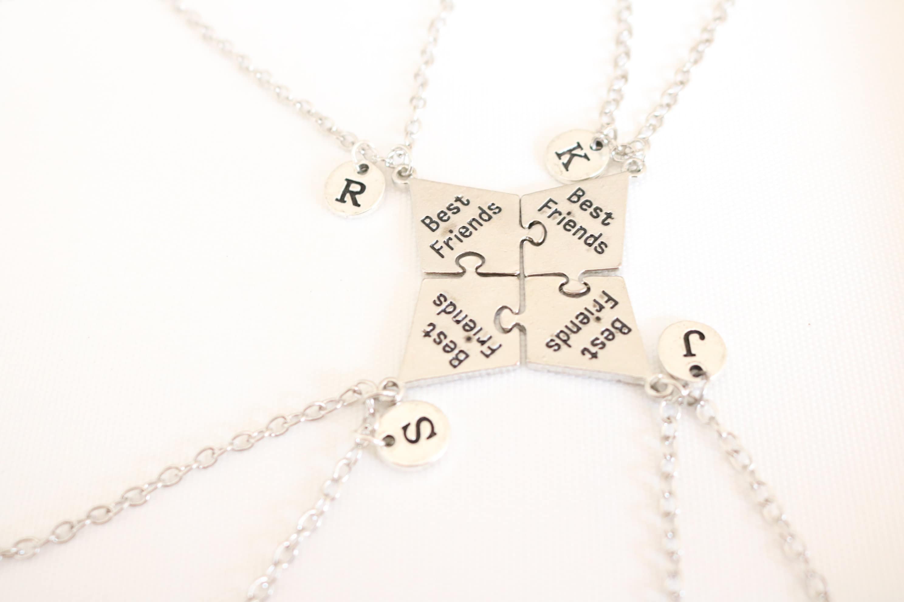 5pcs Vintage Style Creative Five-Pointed Puzzle Friendship Necklaces,  Featuring Alphabet Decoration | SHEIN