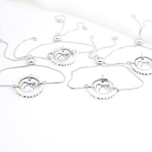 Pulsera con dije de promesa de meñique: regalo de amistad de plata