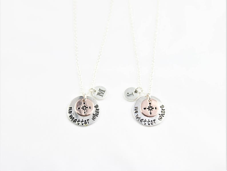 No matter where necklace gift for Best friend necklace gift for her distance friend matching jewelry for couple moving away gift for him
