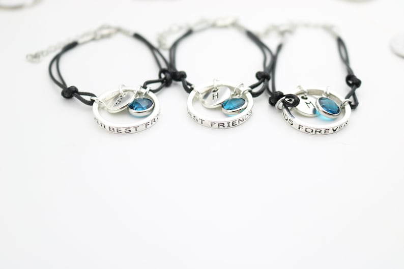 3 BFF gift Unique gift set of 3 Three friend gift 3 Best Friend Bracelets Friend Jewelry Friendship for 3 Matching Best Friend forever
