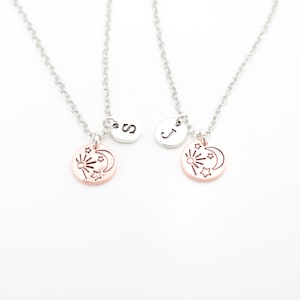 Conjunto de collar de mejor amigo para 2, Collares personalizados de regalo de amistad para mujeres, Regalos únicos de BFF para niñas, Regalos de Bestie