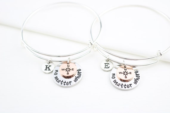 etsy compass bracelet