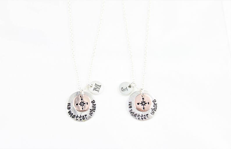 No matter where necklace gift for Best friend necklace gift for her distance friend matching jewelry for couple moving away gift for him