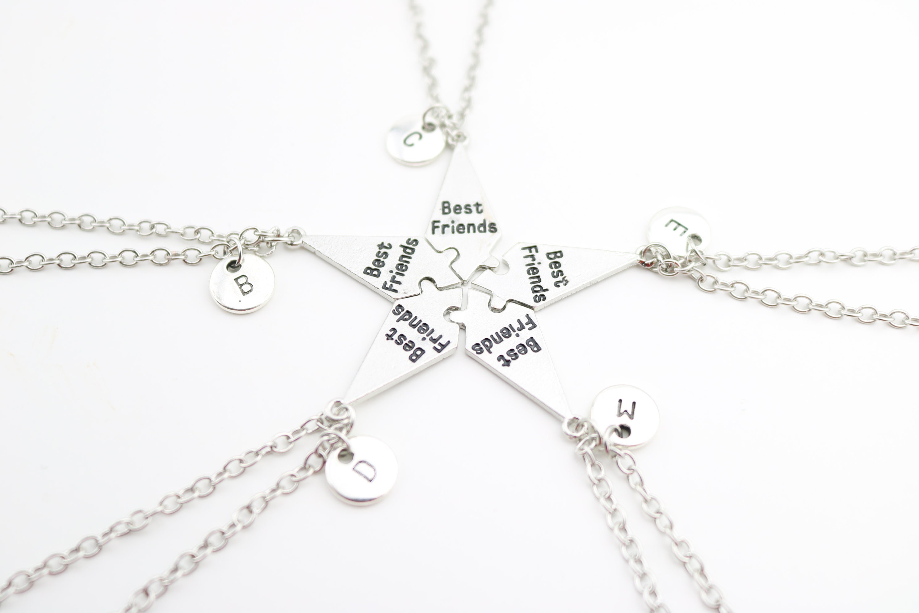 Personalized Master Customized 5/6 Pieces Best Friends BFF Necklaces  Friendship Puzzle Piece Charm Pendant Necklace … | Bff necklaces, Bff  jewelry, Friend necklaces