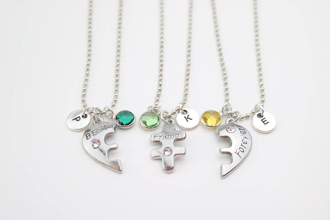 3 Best Friend Gifts, Best Friends Forever Gifts, Three Friend Necklace