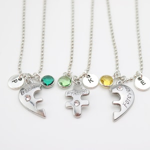 Heart Puzzle Friendship Necklaces for 3