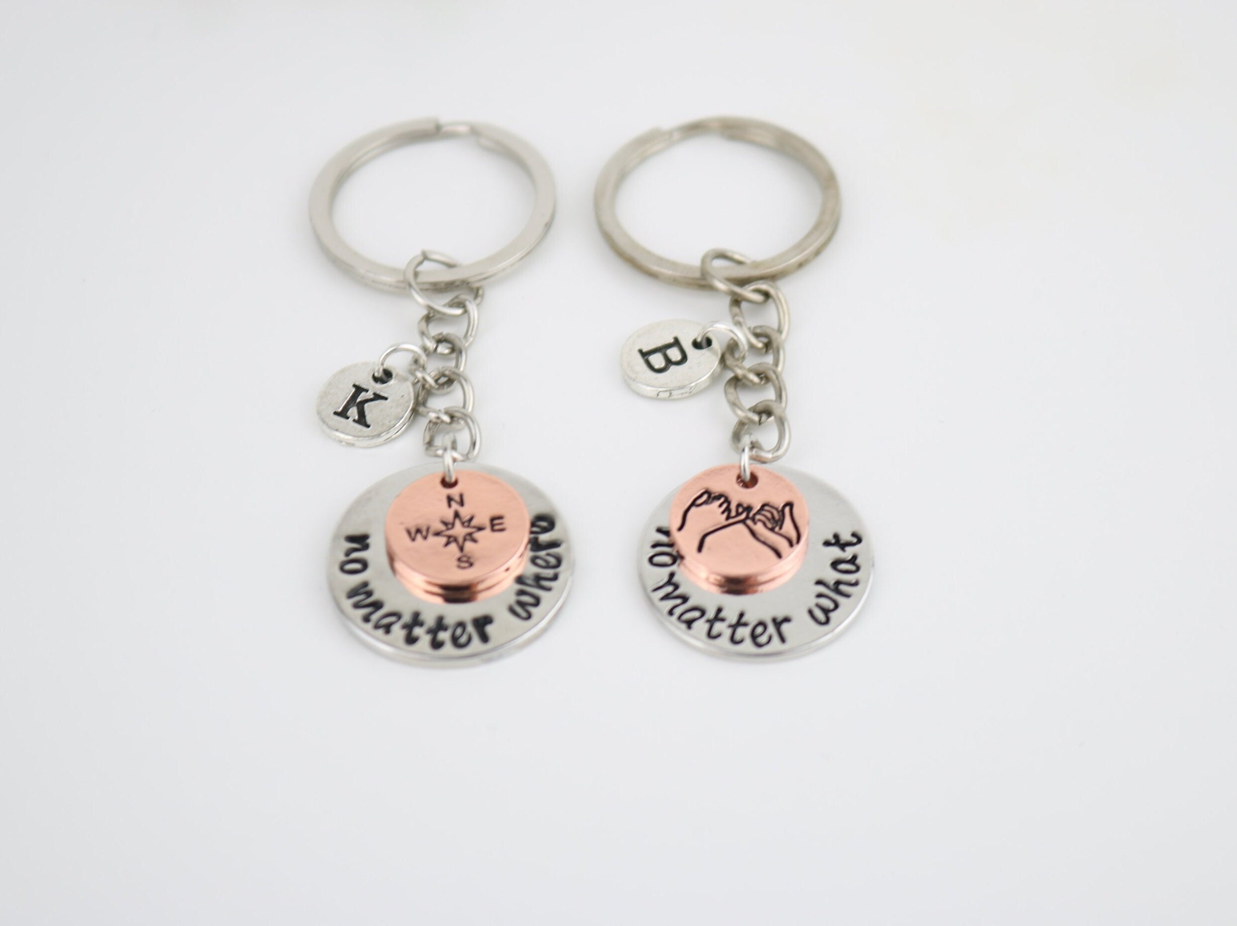 Two Matching Keychains with Long Distance Friendship Charms
