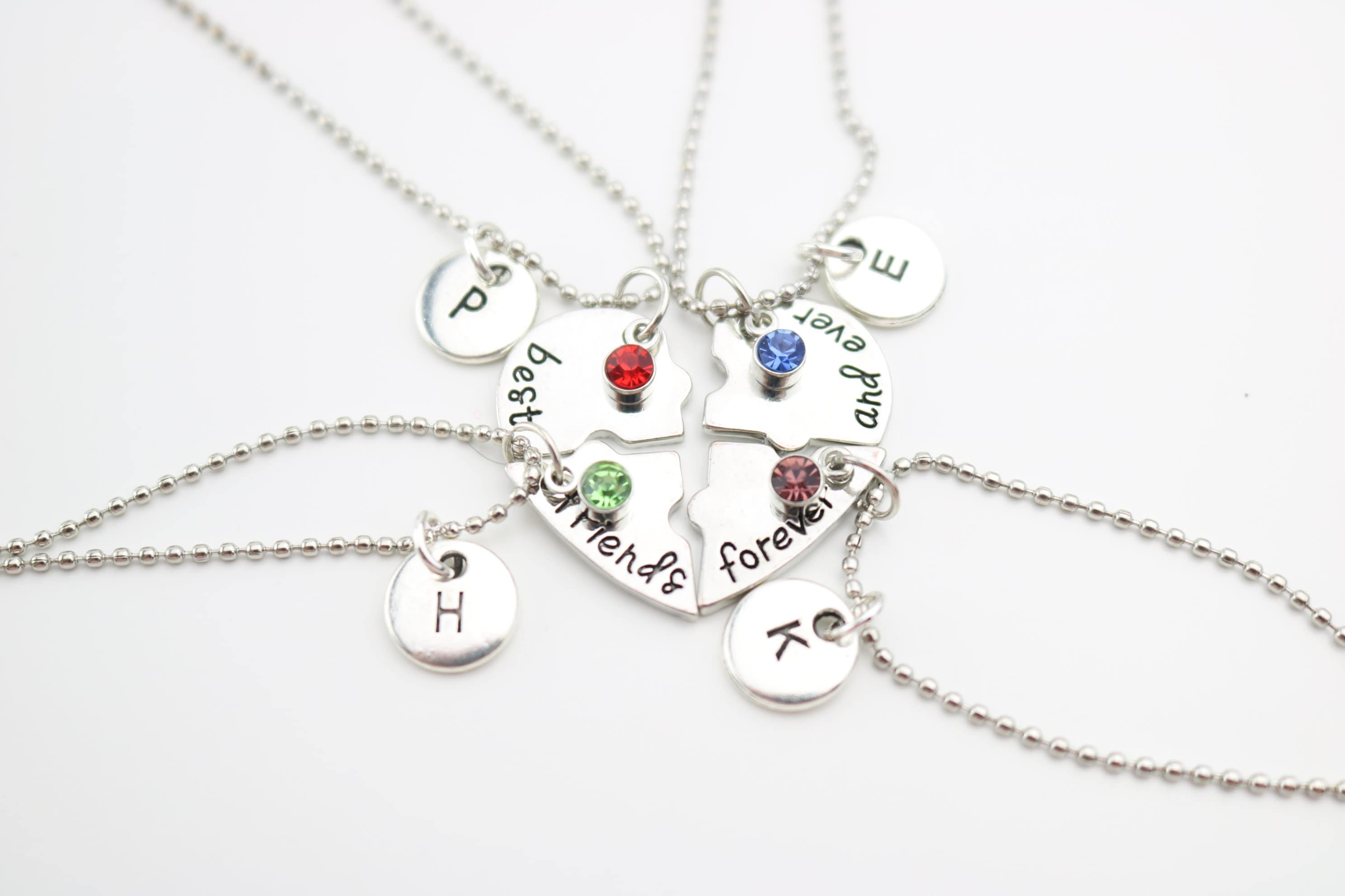 4 best friends forever necklaces