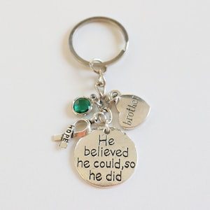 Cancer Survivor Keychain for Brother