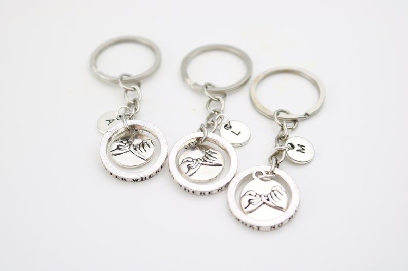 Christmas Sisters Mom BFF keychains Best Friend Gifts Set of 2 3 4 5 6 7 8 9 10 Unique Custom Personalized Friendship keyrings Family