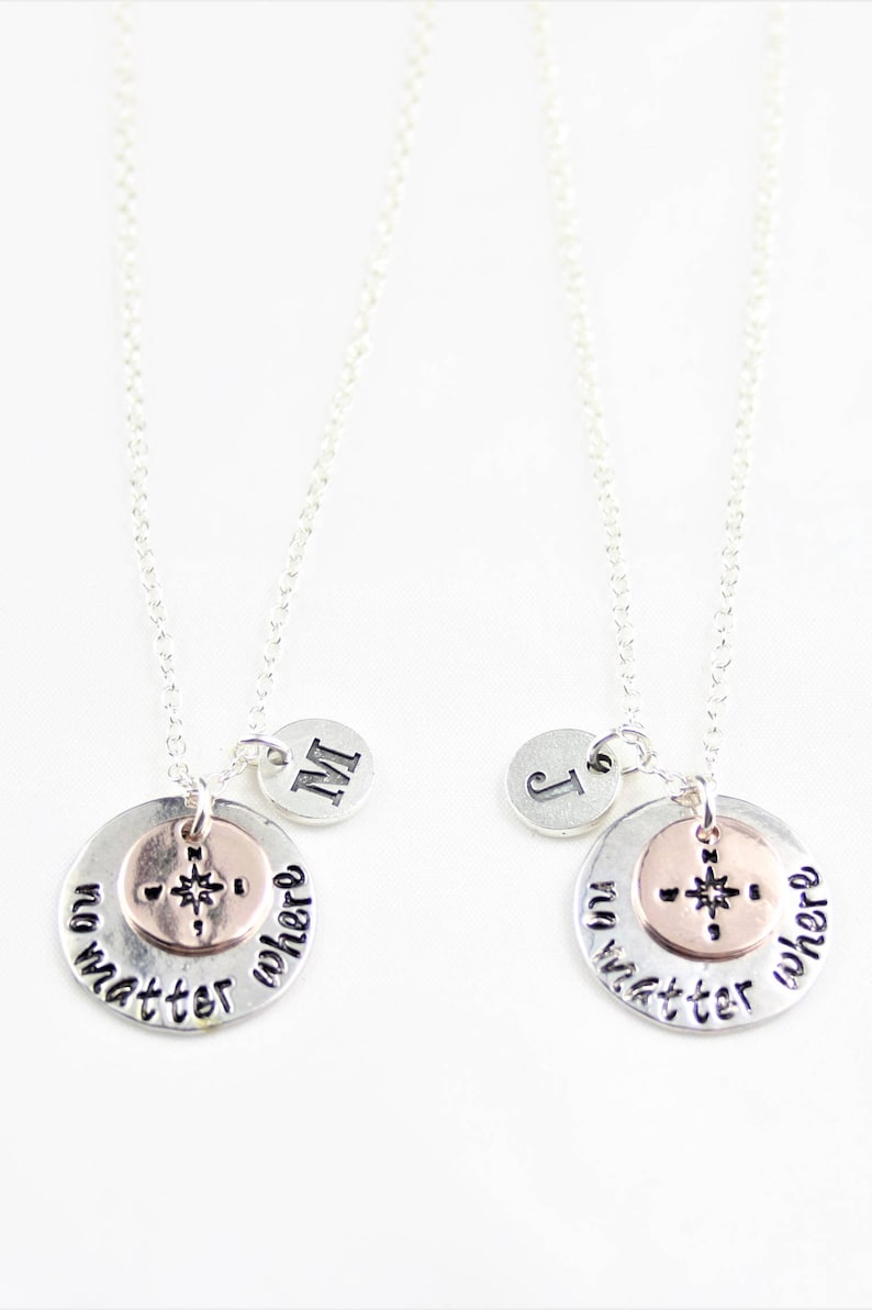 No matter where necklace gift for Best friend necklace gift for her distance friend matching jewelry for couple moving away gift for him