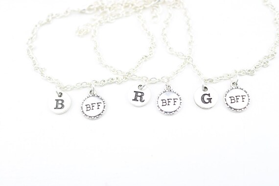 3 Friend Gifts Three Friend Anklets BFF Jewelry for 3 Distance