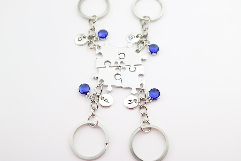 Matching puzzle key ring set of 2 3 4 5 6 7 8 9 10, Best friend gifts, Friendship Jewelry, Graduation graduates, Family gifts, Christmas 