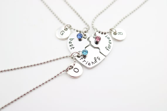 Matching best friend necklaces for 3 deals