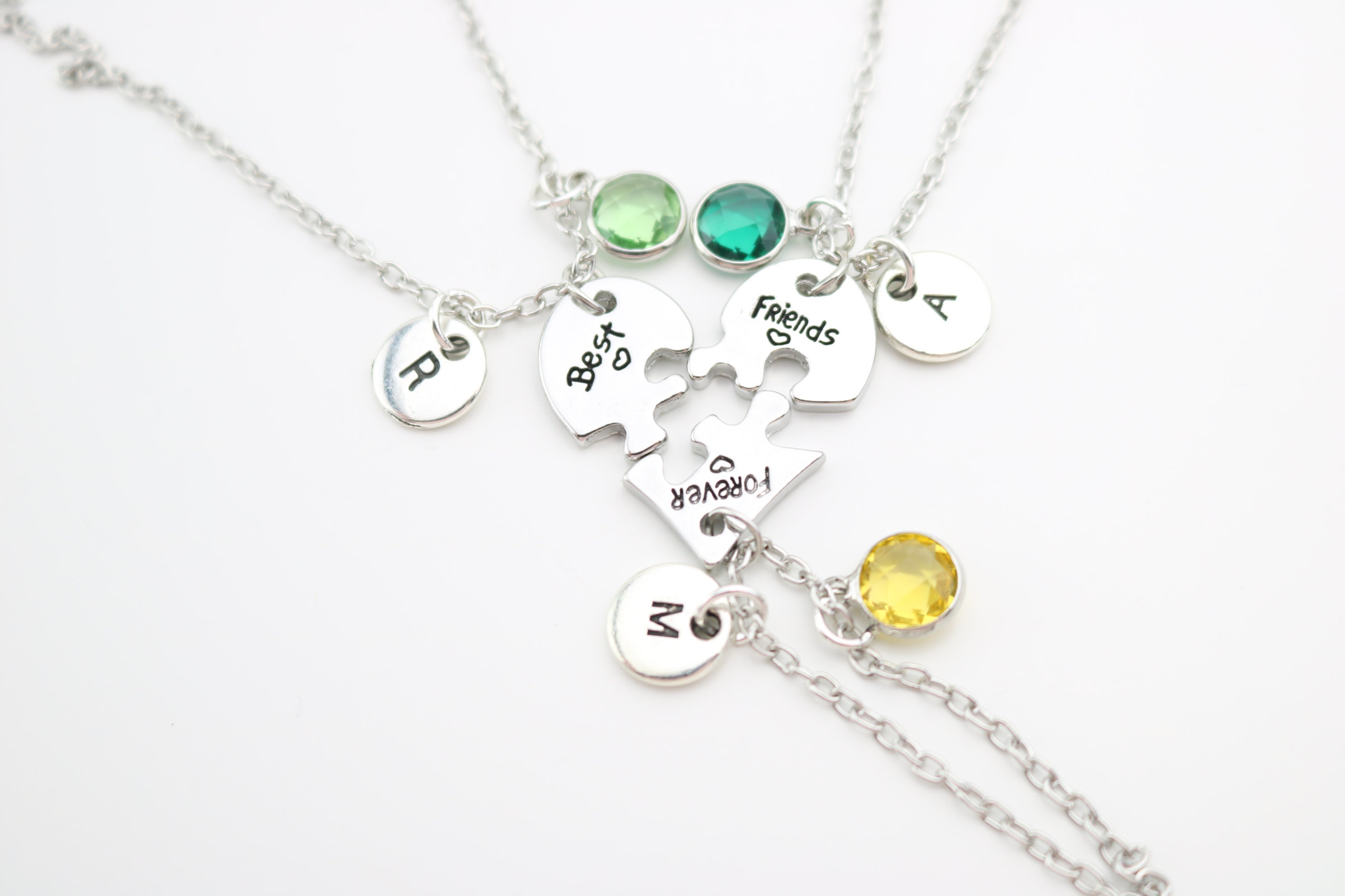 Matching Necklaces for 3 Friends 3 BFF Necklaces Three Tiny 
