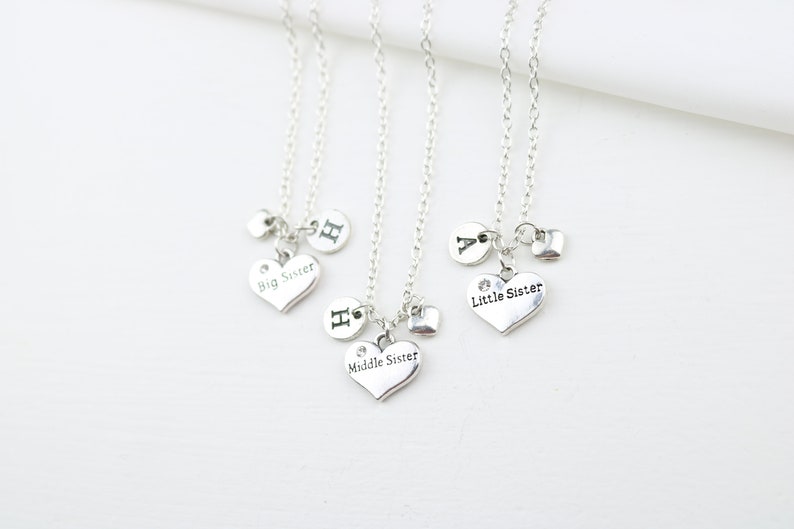 Sister Necklace set of 3 3 Sister Gift Sister Jewelry Etsy