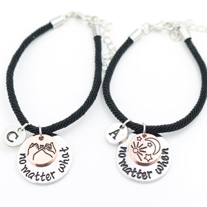Set of 2 Best Friend Bracelets Personalized with Initials