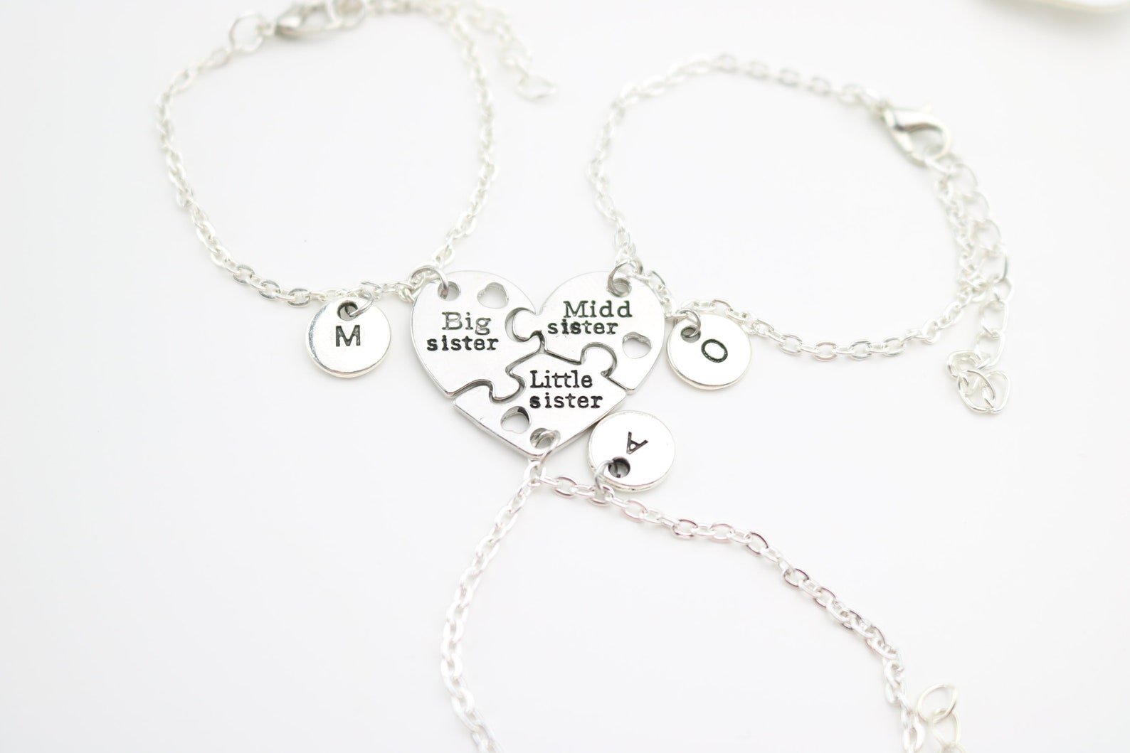 3 sister gifts Three sisters bracelets Matching jewelry set Etsy