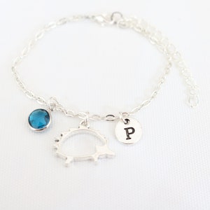 Silver Hedgehog Armband: Monogram Berlock, Höstsmycken