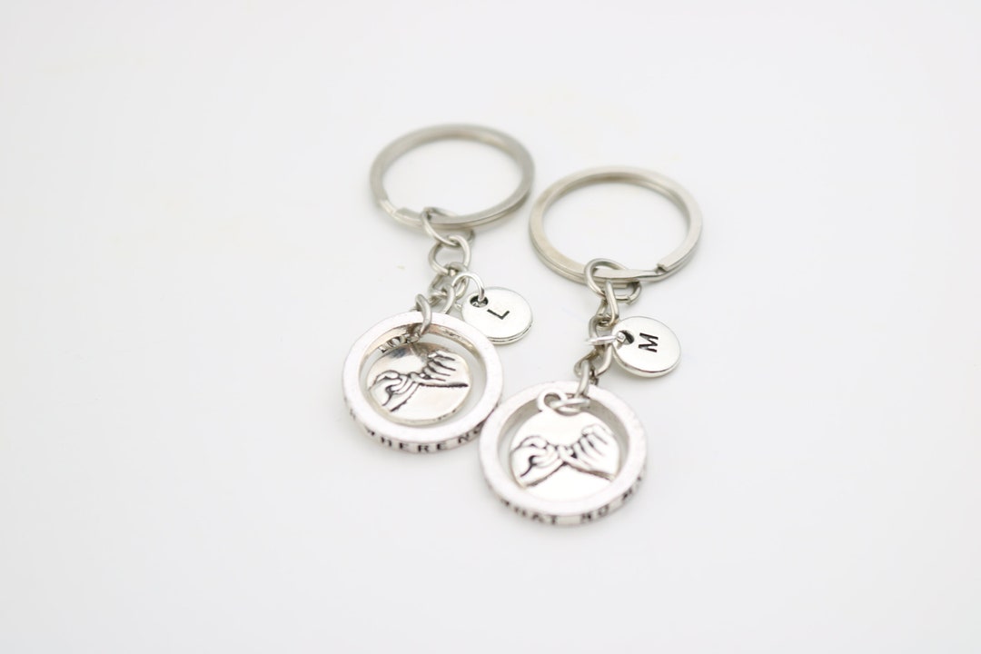 Swear Key Rings Pinky Promise Keychain Set of 2, 2 Friend Gift, Swear Keyring for 2, 2 ...