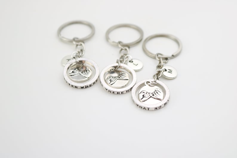 Christmas Sisters Mom BFF keychains Best Friend Gifts Set of 2 3 4 5 6 7 8 9 10 Unique Custom Personalized Friendship keyrings Family