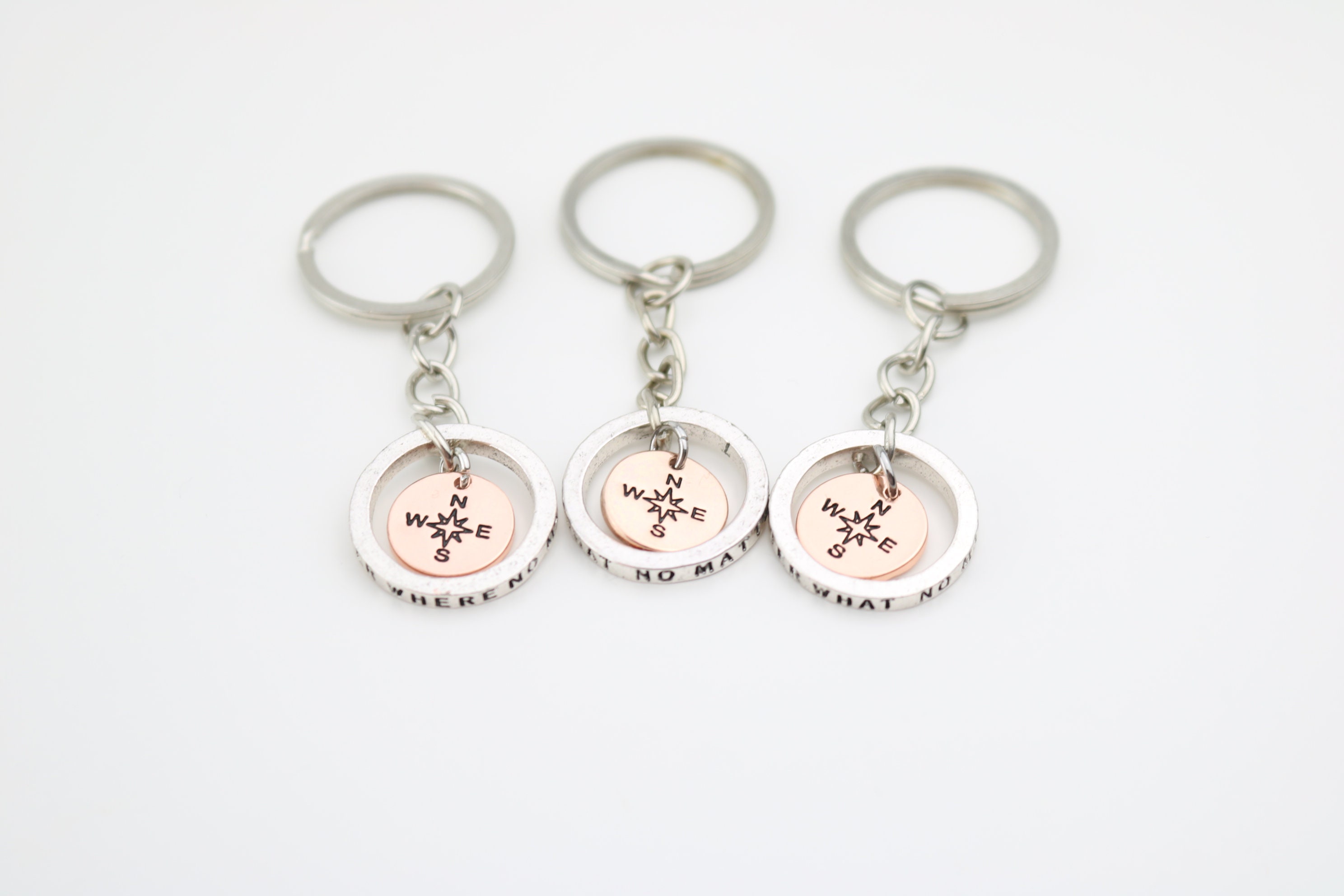 Set of Matching Keychains for 1, 2, 3, 4, 5, 6, or 7 Best