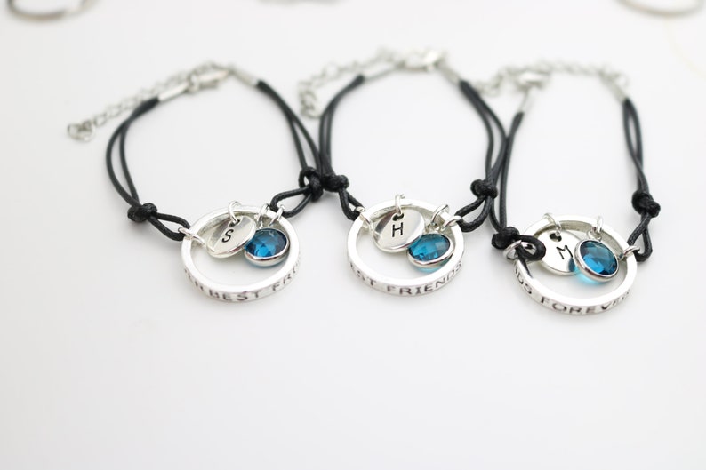 3 BFF gift Unique gift set of 3 Three friend gift 3 Best Friend Bracelets Friend Jewelry Friendship for 3 Matching Best Friend forever