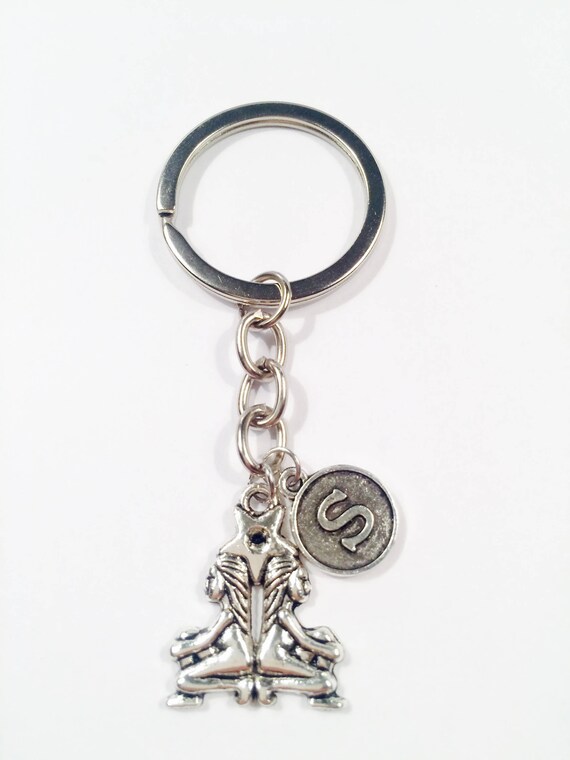 Gemini Keychain Birthday Gift for Best Friend, Zodiac Keychain