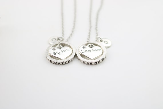 Sister Necklace, Little Sister Gifts, Gift for little sister, Sister B –  Little Happies Co