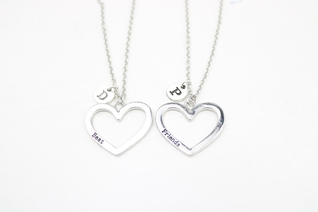 Freundschaft Halskette Set - BFF Halskette Schwarz Weiß