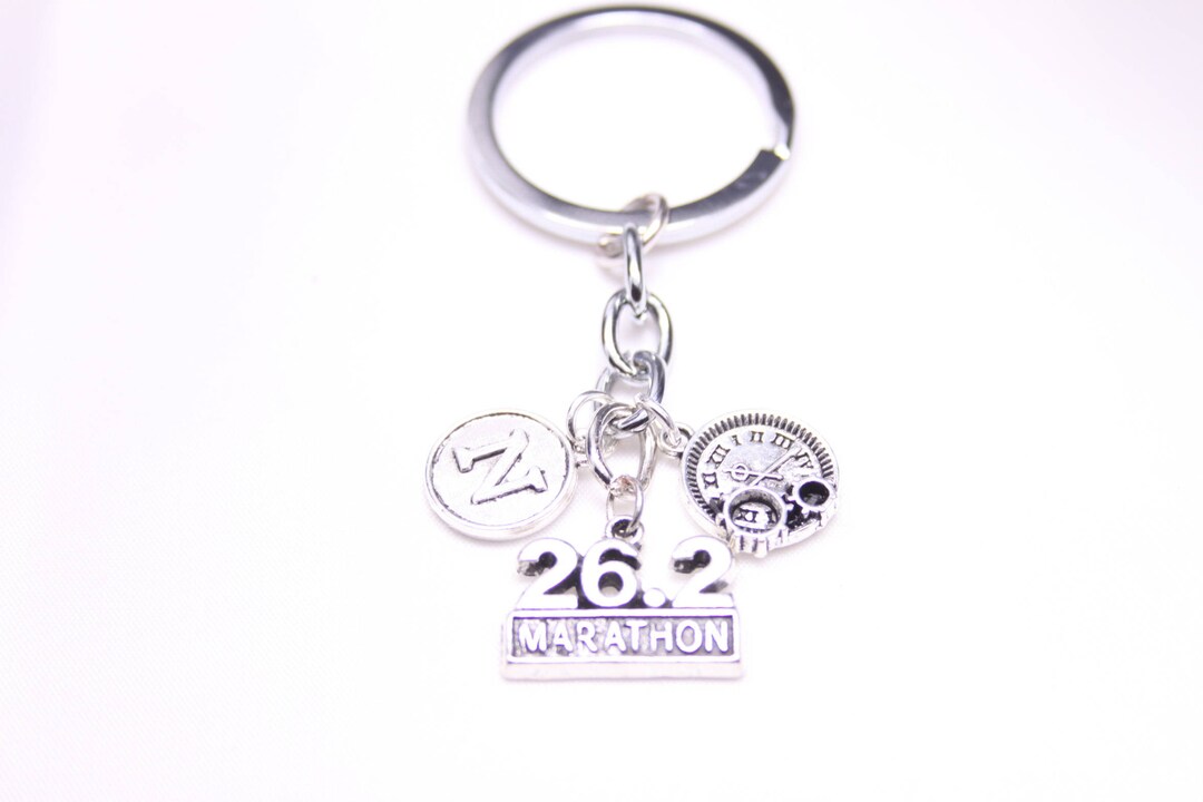Marathon Keychain, 26.2 Miles Keyring, 42 Km for Best Friend, Endurance