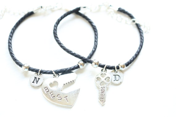 Distance Bracelets - Black And White Matching Pair - Long Distance - For  Friendships/relationships/couples