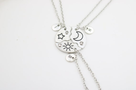 Chopard White Gold and Diamond Happy Sun, Moon and Stars Necklace | Harrods  AE