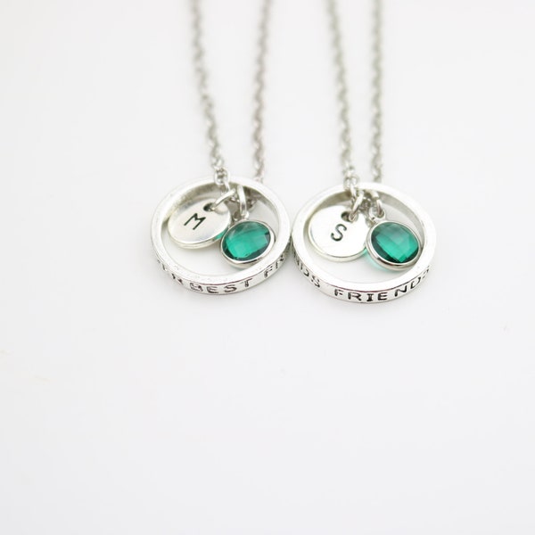 Two Personalized Necklaces for Best Friends or Couples