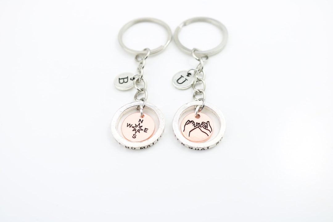 BFF Keychain Set, Personalized Matching Best Friend Gift - Etsy