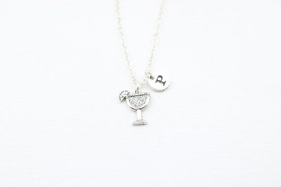 Margarita Cocktail Necklace: Bartender Gift, Alcohol Jewelry