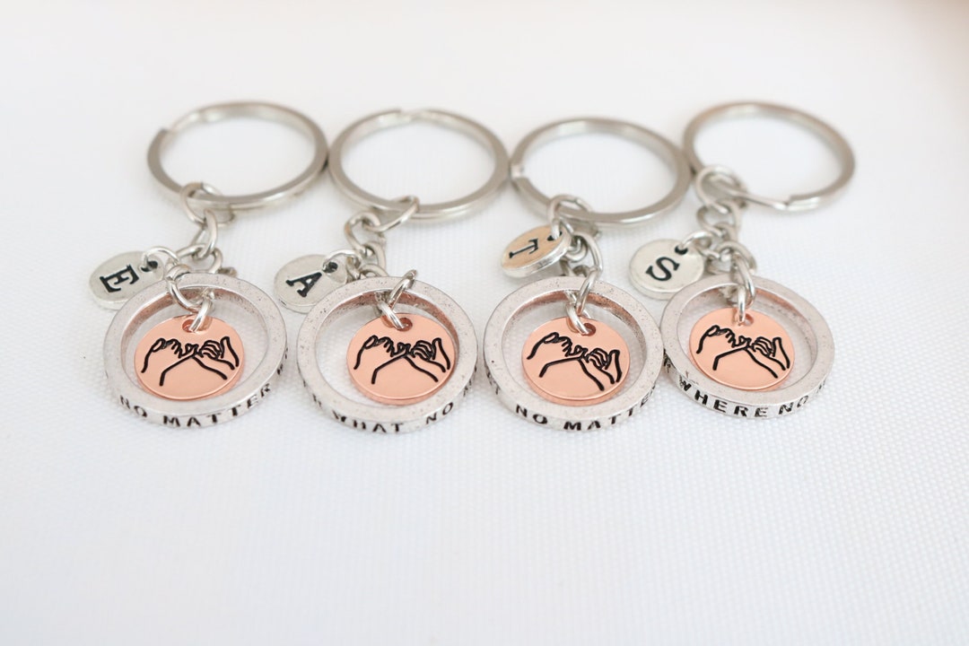 Personalized Pinky Promise Keychain Set, BFF Friendship Keyrings - Etsy