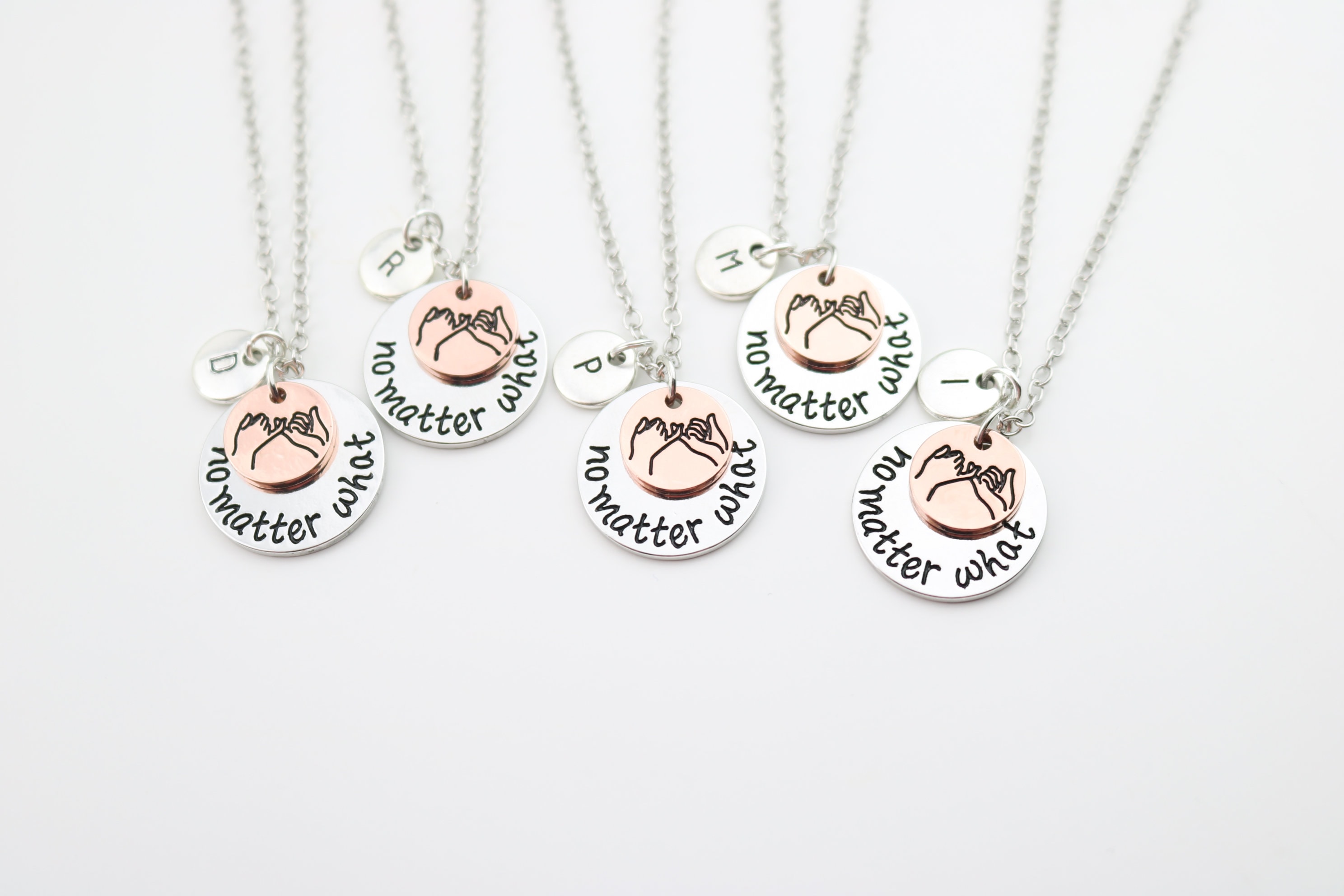 Friendship necklace for 1 2 3 4 5 6 7 best friends Personalized friend group gifts Pinky promise long distance matching jewelry