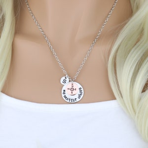Personalized Compass Necklace: Silver Copper Pendant, Adjustable Chain