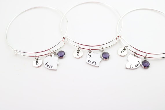 Personalized Three Best Friend Sister Friendship Bracelets For 3 | Sister friendship  bracelets, Best friend bracelets, Three best friends