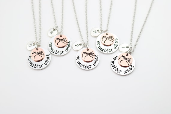 Buy Friendship Necklace for 1 2 3 4 5 6 7 Best Friends, Personalized Friend  Group Gifts, Pinky Promise Long Distance Matching Jewelry Online in India -  Etsy