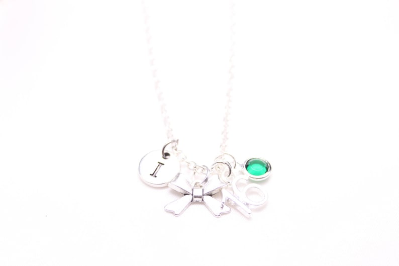bow 16th birthday gift Sweet 16 gift Birthday gift for daughter bow birthday necklace Sweet Sixteen Necklace Sweet 16 bow necklace