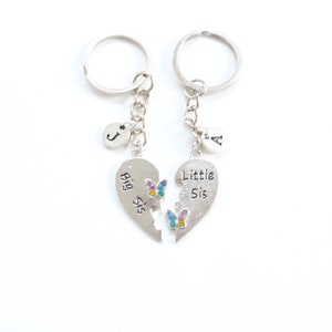 Llaveros a juego Big Sis & Little Sis, regalo personalizado de hermana de hermana, regalos únicos para hermanos, niños, hijas, hermanas