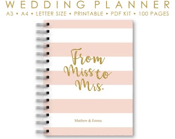 wedding planner printable etsy