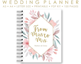 wedding planner printable etsy