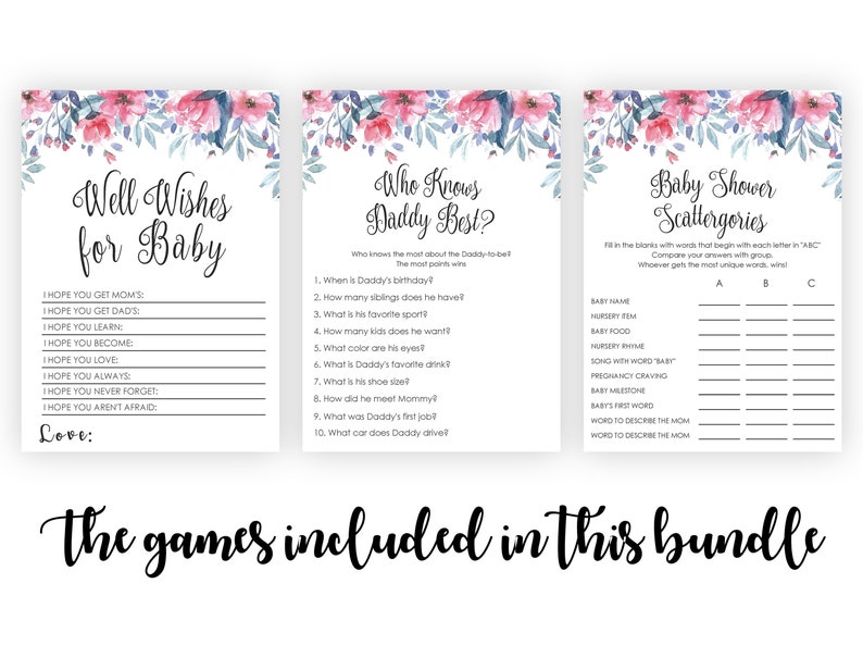Printable Baby Shower Games Rose Gold Baby Shower Games Pack Rose Gold Baby Shower Ideas 7 Baby Shower Games Bundle Baby Shower
