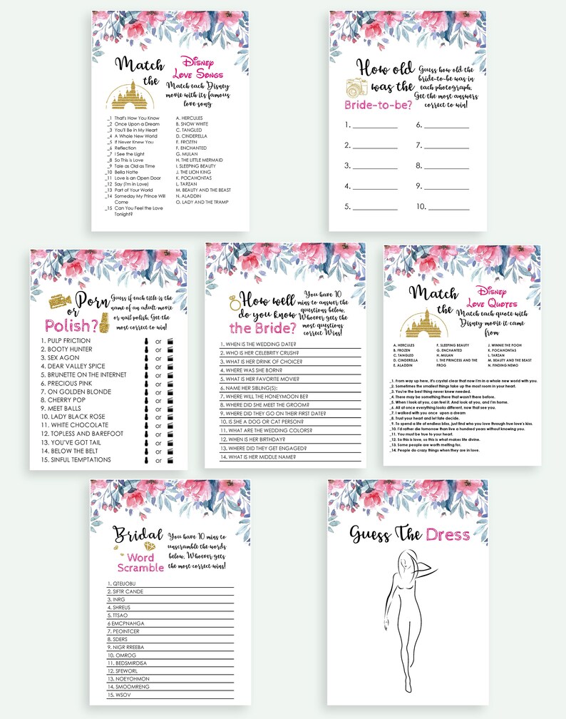 Price is right Bridal Shower Games Bridal Shower Games | Etsy
