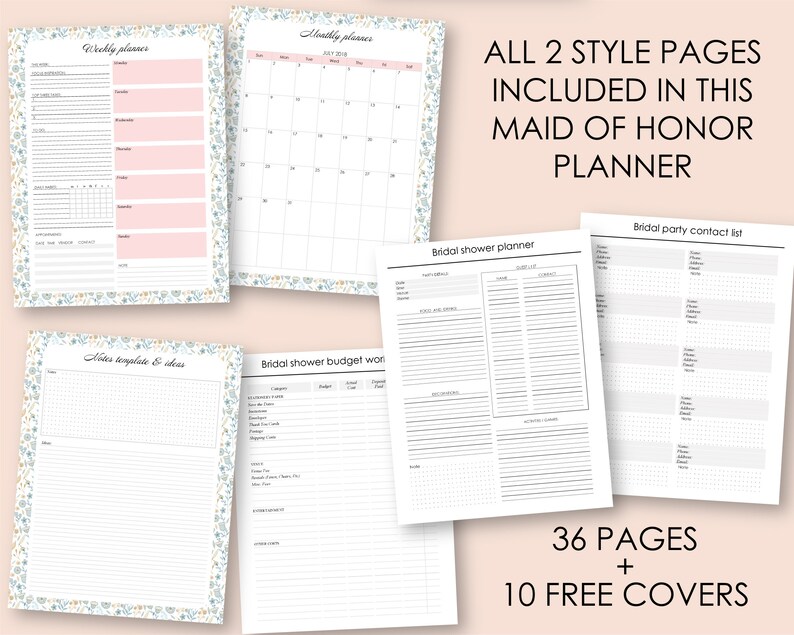 Maid of honor planner printable Maid of Honor Planner | Etsy