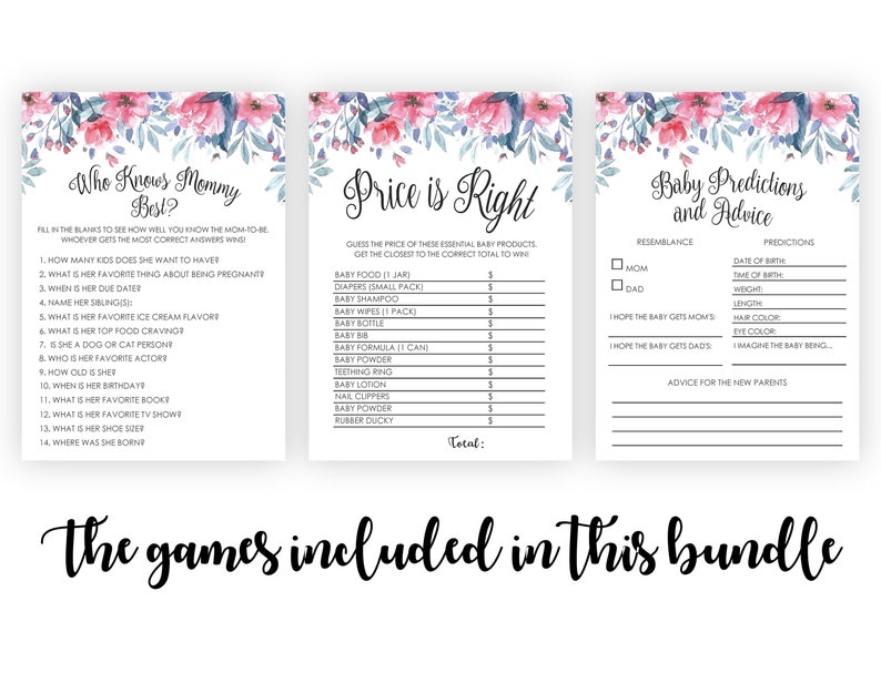 Printable Baby Shower Games Rose Gold Baby Shower Games Pack Rose Gold Baby Shower Ideas 7 Baby Shower Games Bundle Baby Shower